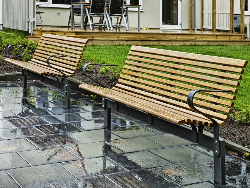 Nola Industrier Скамейка из дерева с подлокотниками No2 sun-id-1421617 - Вид №4