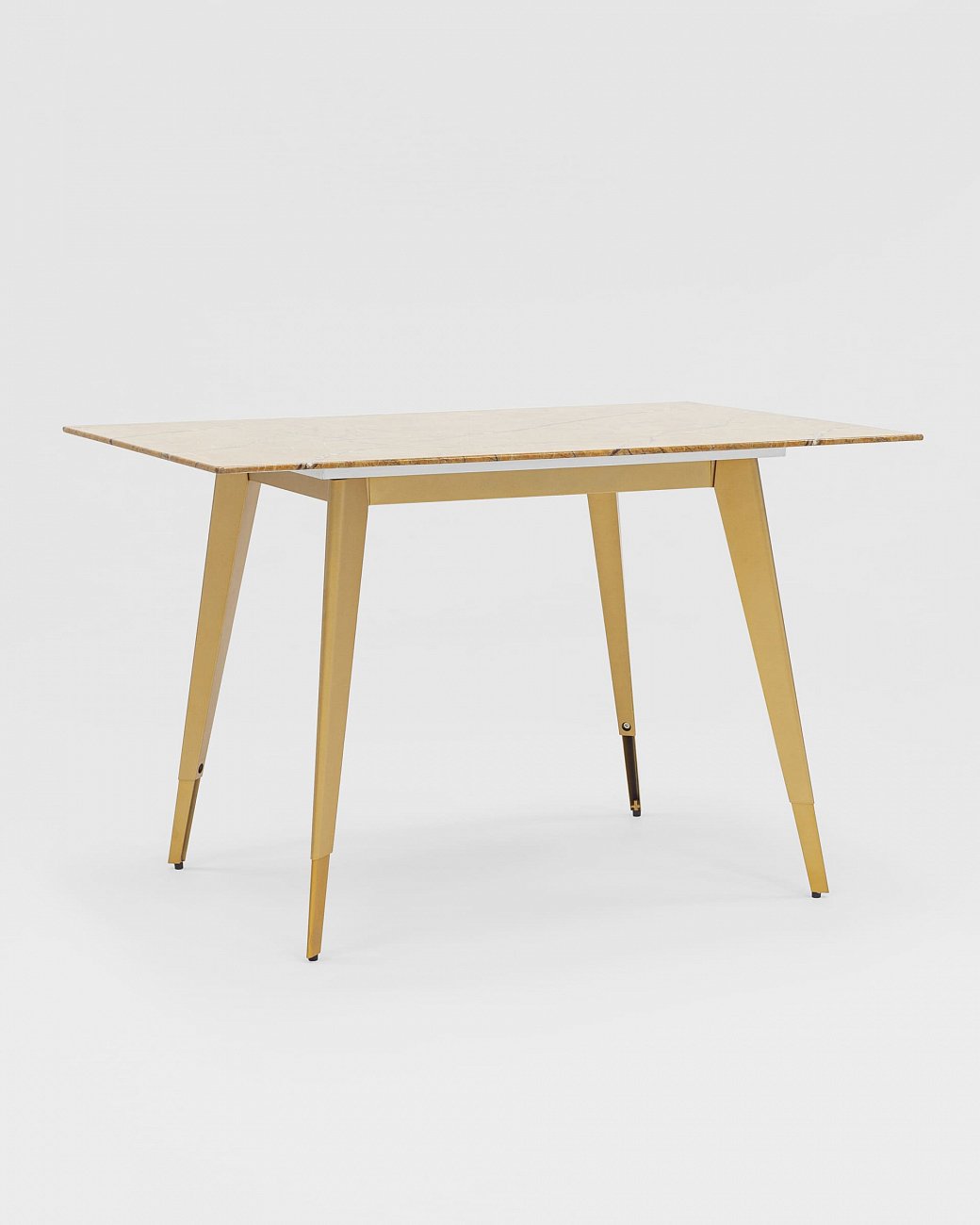 Стол обеденный со стеклянной столешницей, цвет охра с рисунком под мрамор 120х80 см "Ричмонд" STOOL GROUP  00-3958836 Желтый  - Вид №1