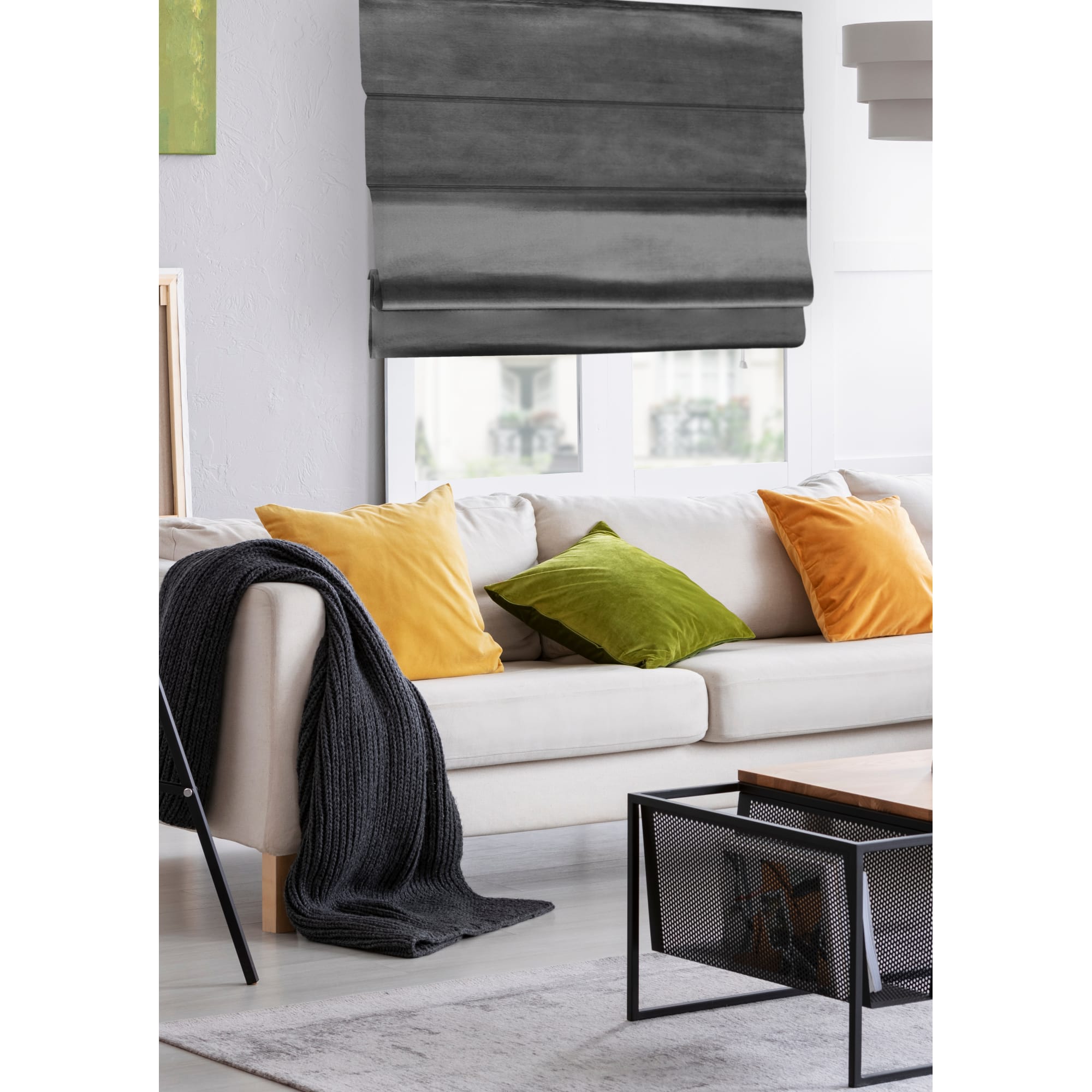 82411450 Штора римская Милфид 100x175 см цвет серый Santreyd  - Вид №7