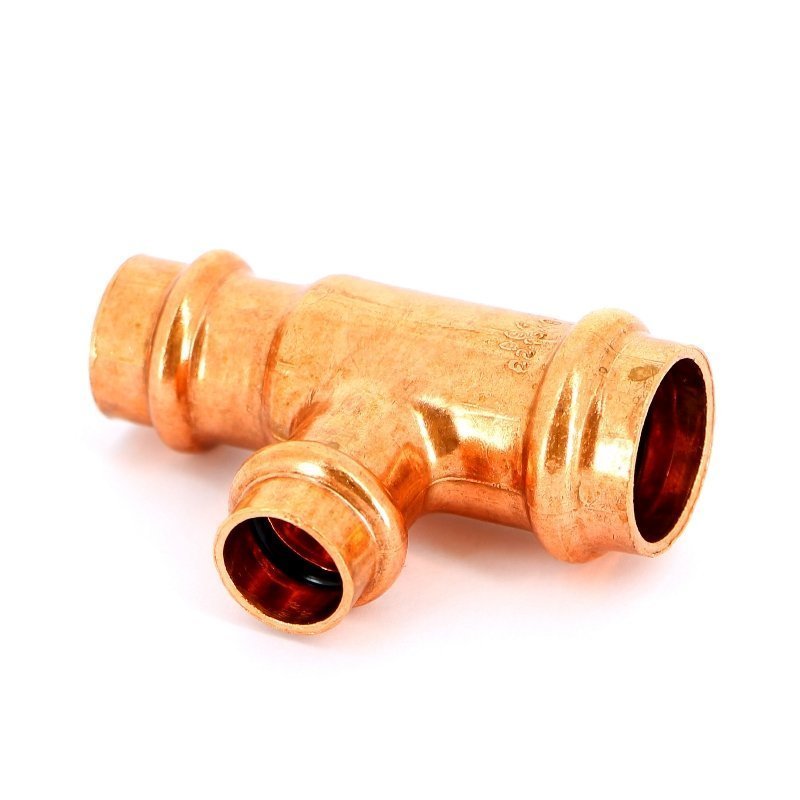 Тройник пресс 22x15x18 медный IBP P513002215018 - Вид №2