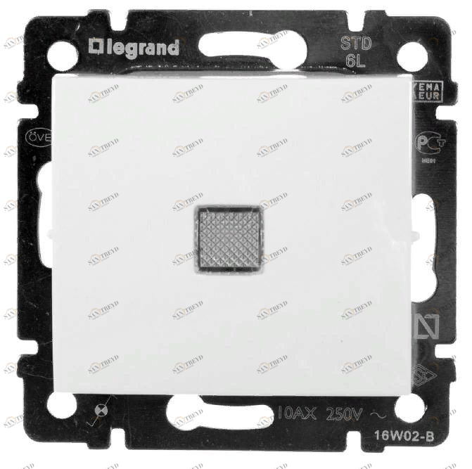 Выключатель одноклавишный Legrand Valena с подсветкой белый 2461