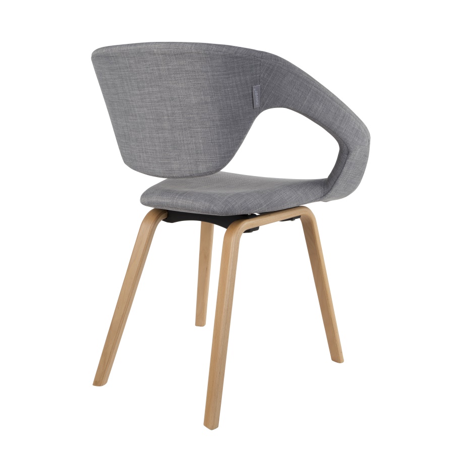 Кресло Flexback серое с бежевым основанием Zuiver 1200126 - Вид №7