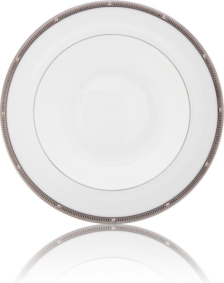 32149 Noritake Тарелка суповая Noritake "Рочель,платиновый кант" 21,5см Фарфор костяной 