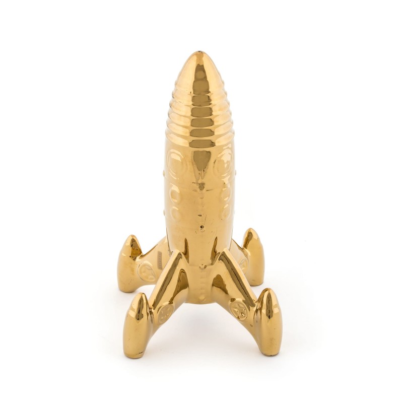 Статуэтка фарфоровая золотистая Memorabilia Gold My Spaceship SELETTI  00-3883220 Золото  - Вид №2