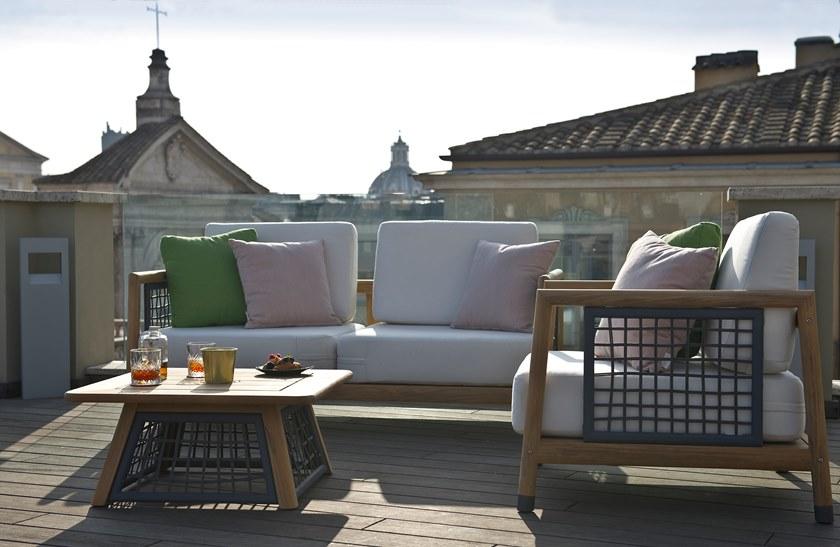 Unopiù Садовое кресло из тика с подлокотниками Quadra Pamopol - Вид №7