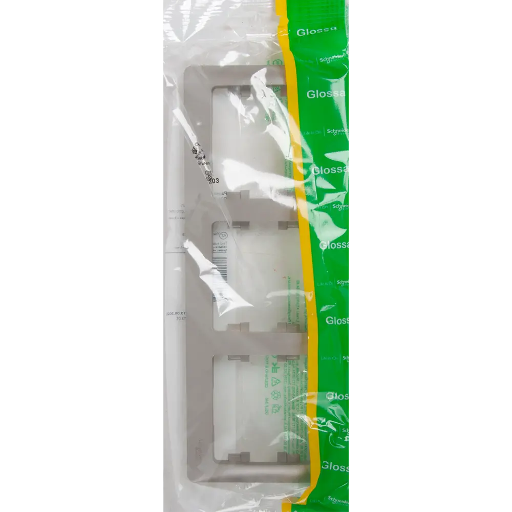 Рамка Schneider Electric Glossa тройная платина для розеток и выключателей 84693677 STLM-0053772 - Вид №3