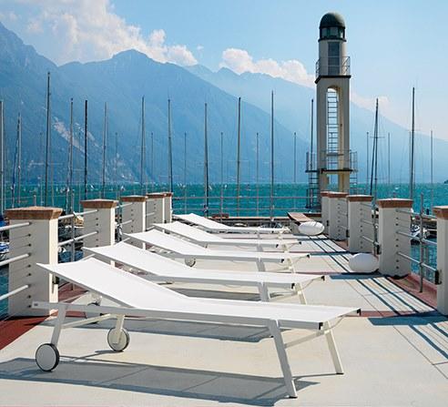 Vermobil Садовый шезлонг штабелируемый из текспласта на колесиках Sofy Sf413 - Вид №2