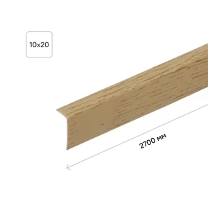 Угол арочный ПВХ 10x20x2700 мм дуб 18324345 STLM-2016823