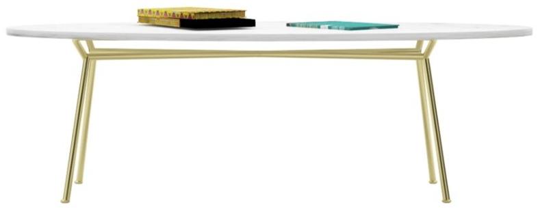 ZALABA Design Прямоугольный обеденный стол из мрамора и металла Love sun-id-1489173 - Вид №1