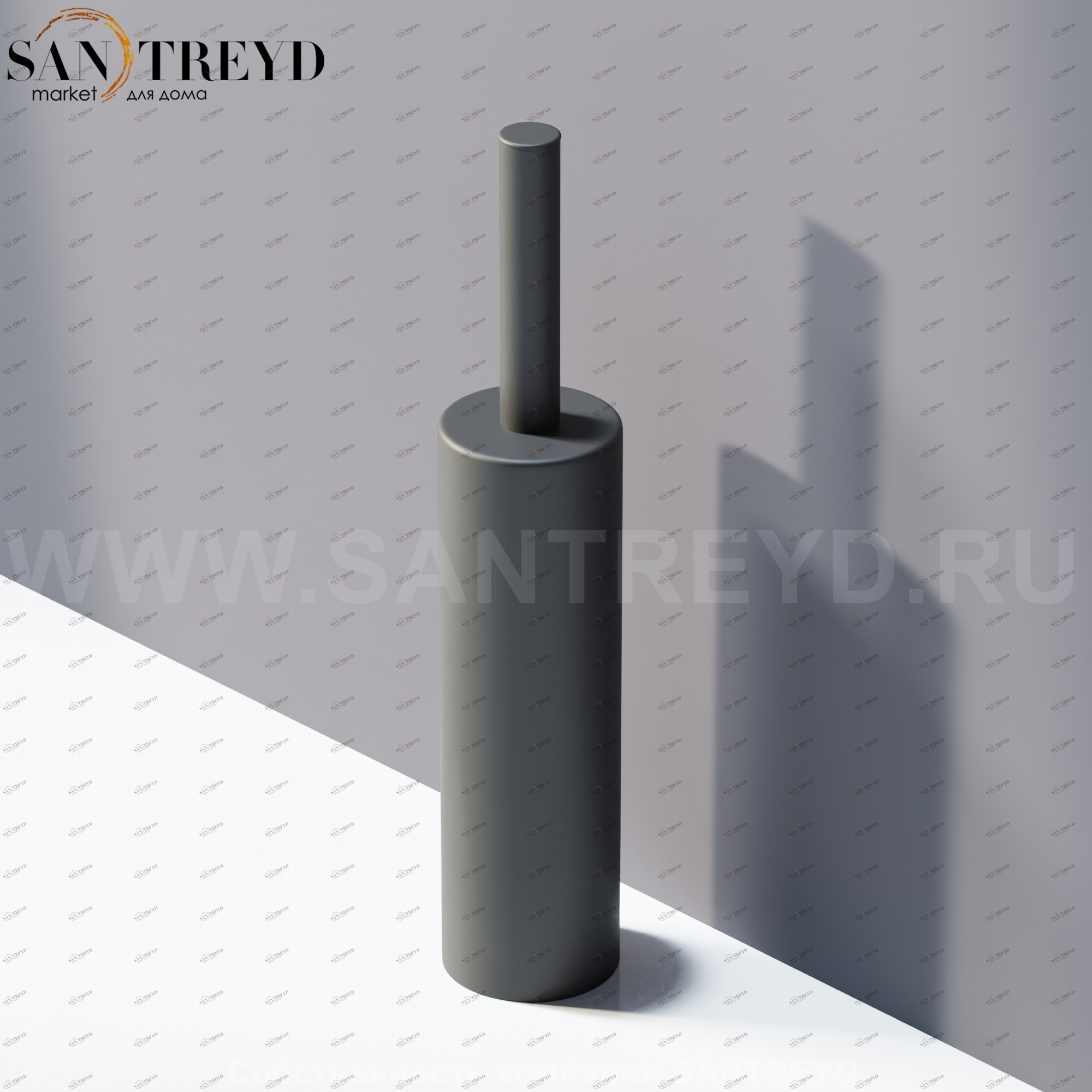 Agape DOT LINE Туалетный ёрш напольный черный ADTL0456.N ADTL0456N