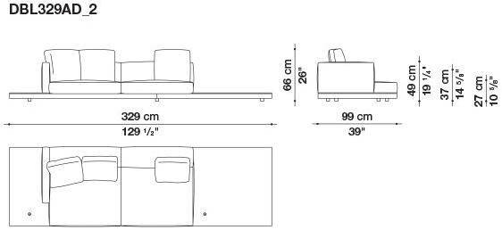 B&B Italia Кожаный диван Dock sun-id-1441060 - Вид №194