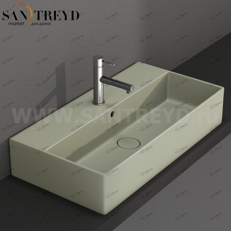 IN072LI Подвесная раковина настенная прямоугольная Ceramica Globo T-EDGE