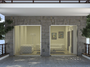 Боковая рулонная москитная сетка