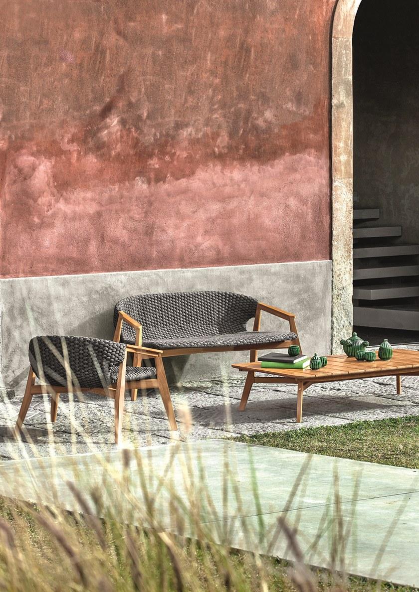 Ethimo Садовое кресло из синтетической ткани с подлокотниками Knit Knitpo01 - Вид №4