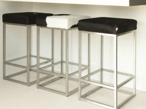 Strato Cucine Табурет из коровьей кожи с подставкой для ног Sedute