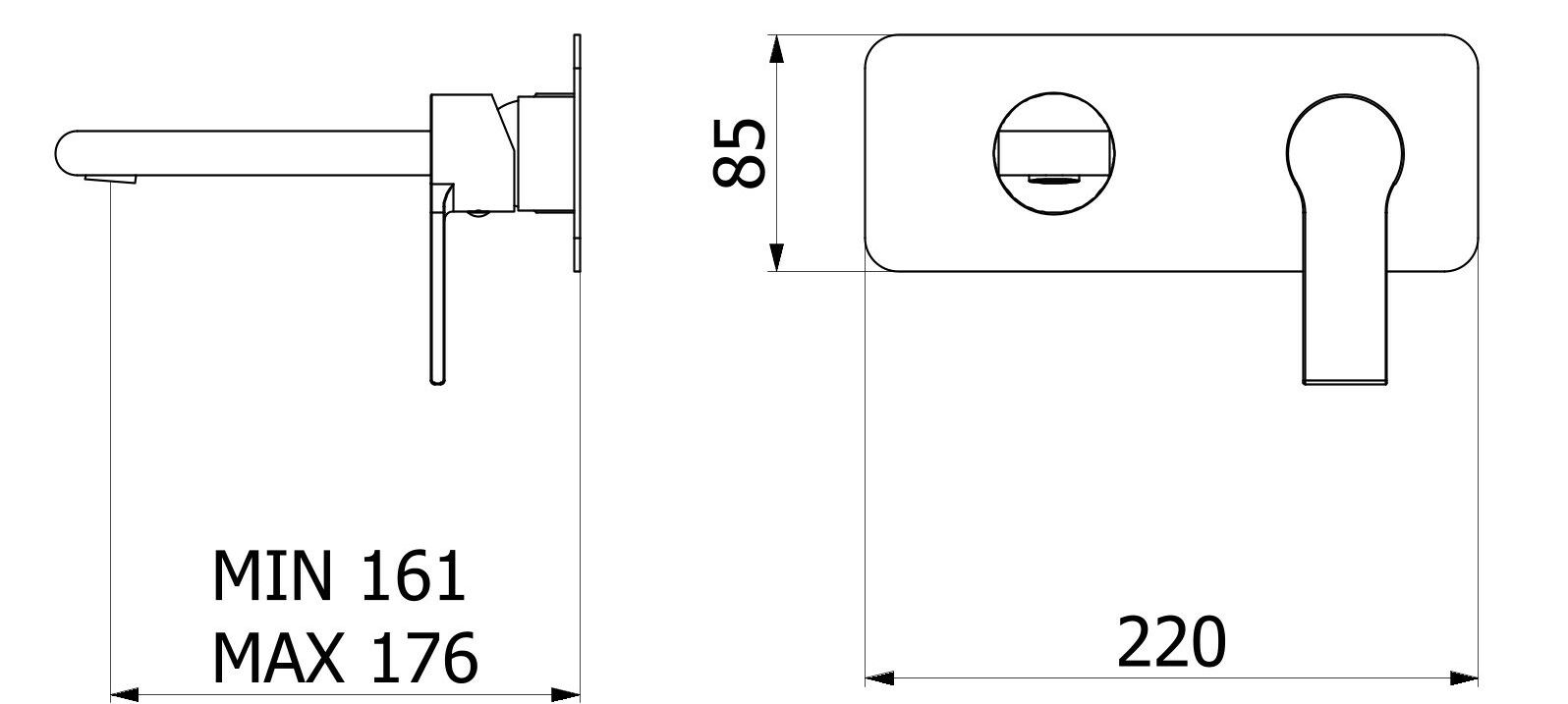 Настенный смеситель для раковины с автоматическим сливом IB WhyNot? ARCH-00000610 - Вид №1