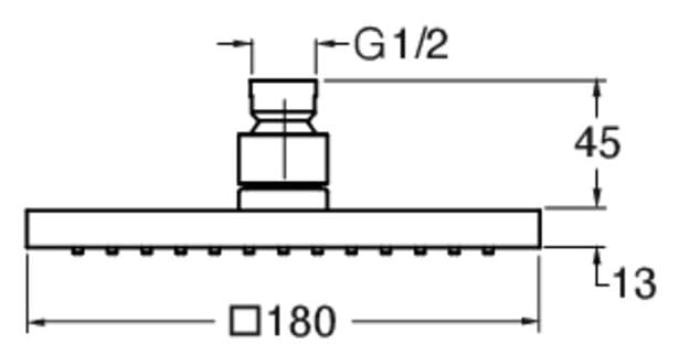 Квадратная душевая головка с системой защиты от накипи CRISTINA Rubinetterie душевые головки и рычаги-Shower &amp ARCH-00058375 - Вид №1