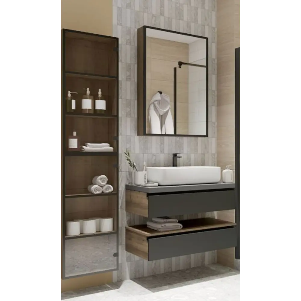 Шкаф Santreyd Турин для ванной с стеклянной дверцей 86142941 STLM-0066403 - Вид №6