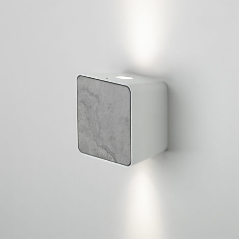 095084 Уличный настенный светильник 2 белый + камень Marset Lab