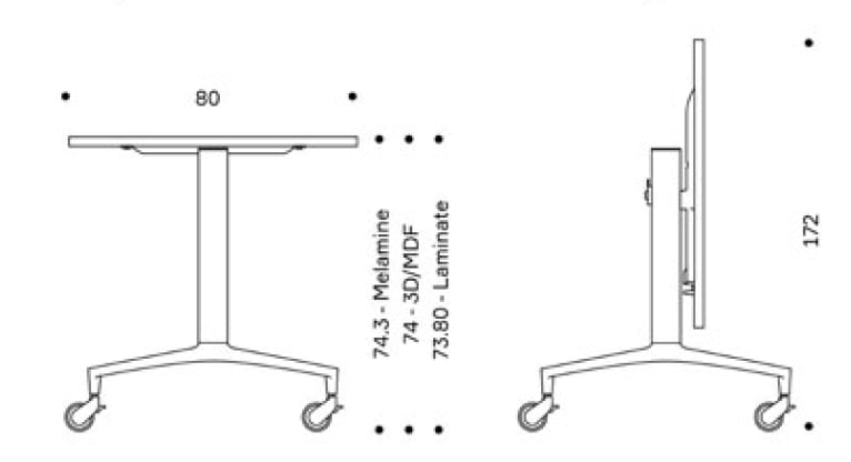 Стол с откидным верхом на колесах IBEBI Ulisses ARCH-00039396 - Вид №3