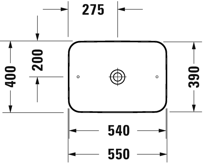 2347553200 Накладная раковина на столешницу  овальная Duravit Cape Cod - Вид №1