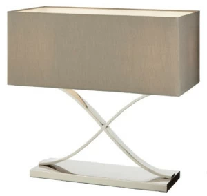 Настольная лампа Carrick brushed от RVAstley Хром 5860 RVASTLEY КЛАССИЧЕСКИЕ 061936 Бежевый;хром
