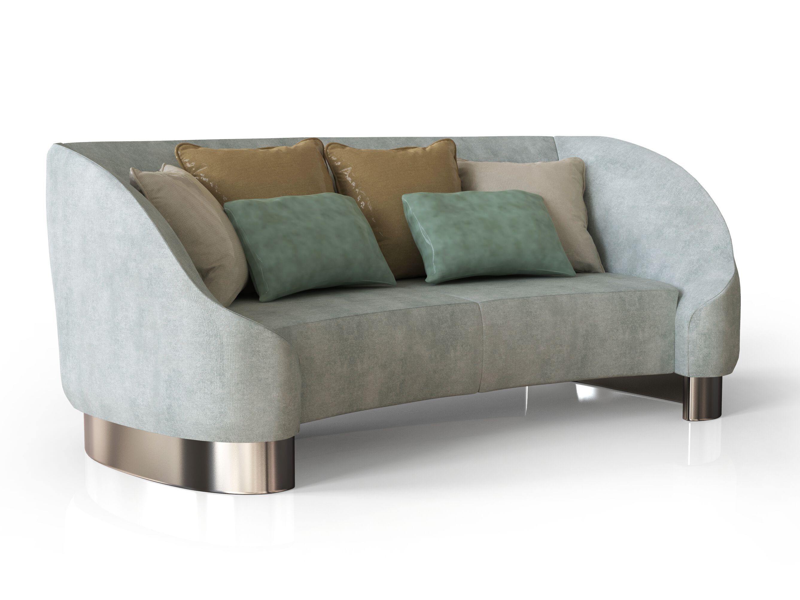 3-местный изогнутый тканевый диван Bizzotto Italia Symphony-Infinity ARCH-00133126