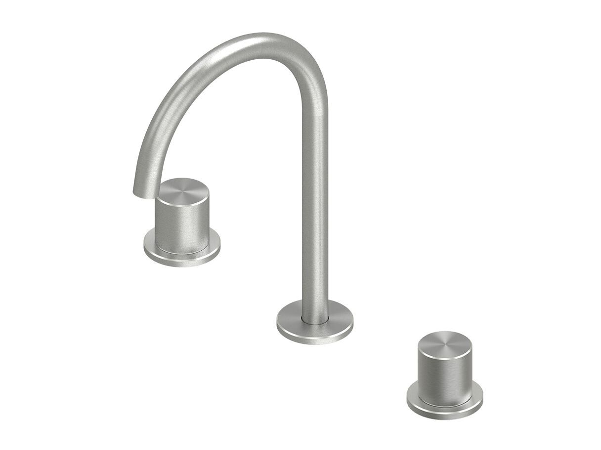 Смеситель для раковины с 3 отверстиями из нержавеющей стали Quadrodesign Hum ARCH-00078613 - Вид №1