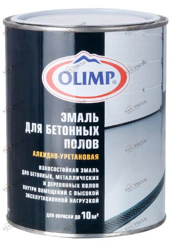 Эмаль Олимп для бетонных полов 2,7л белая "БАЗА A" 5887