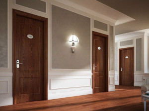 Огнестойкая дверь из шпона