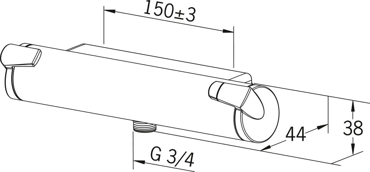 Oras 7161 Смеситель для душа 7161 Optima Хром  - Вид №3