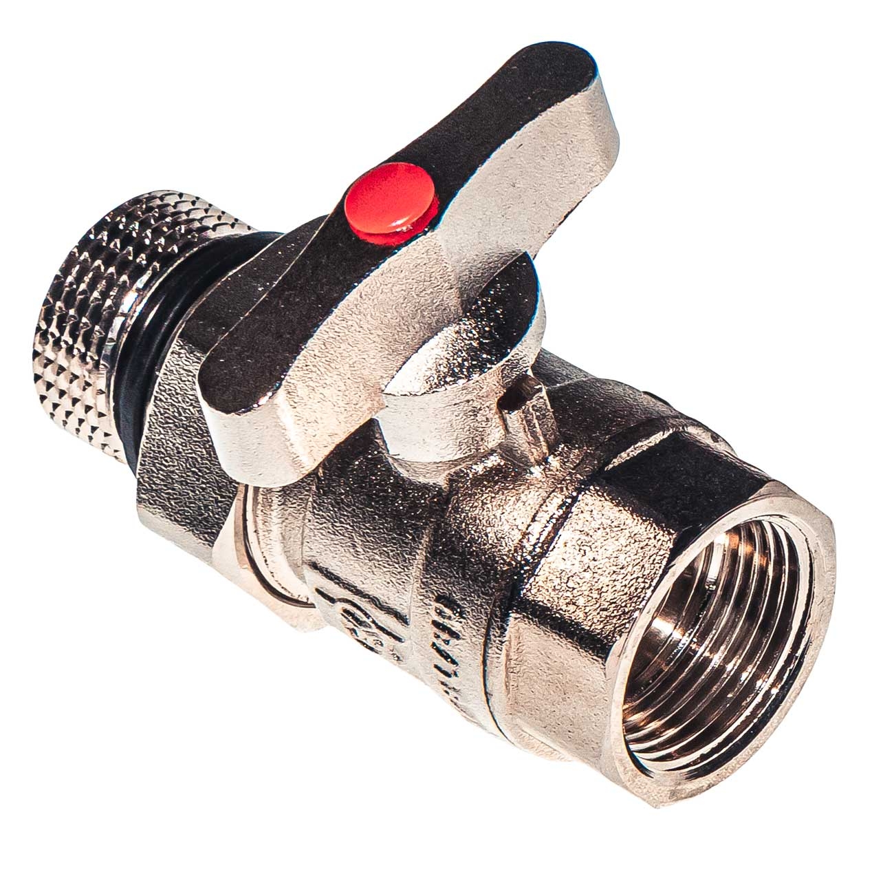 21020 Кран шаровой с американкой в/н 3/4" бабочка, латунь LAB.Space  - Вид №3