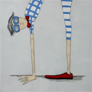 Картина на холсте 100х100 см "Падать вниз-2" EVENHOME КАРТИНЫ МАСЛОМ 129845 Бежевый;серый;синий;черный;разноцветный