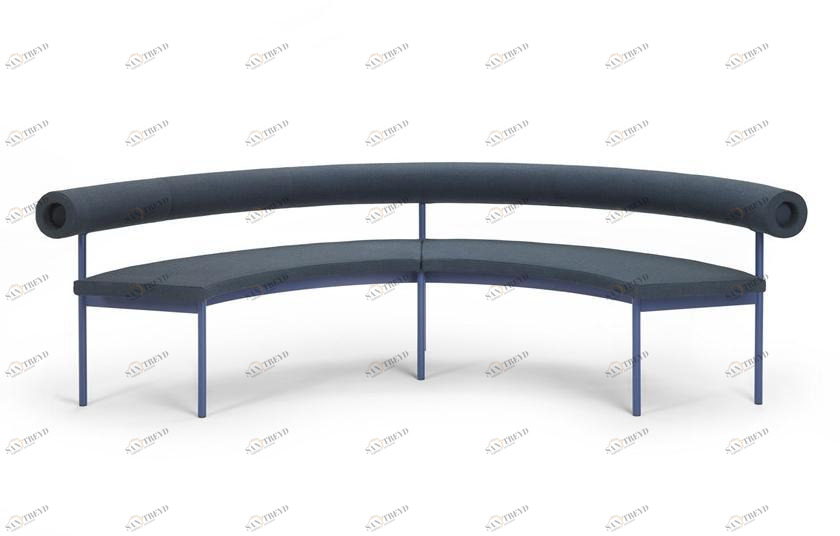 Offecct Изогнутый диван из ткани Font sun-id-1374797