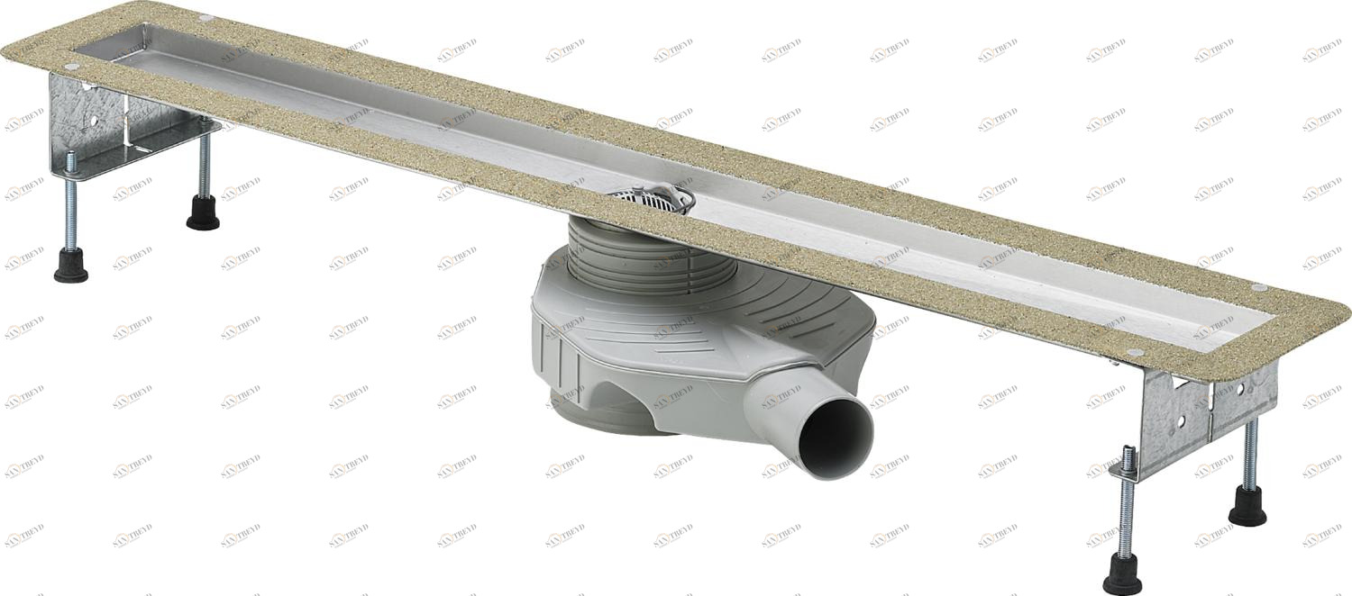 Канализационная арматура  Душевые лотки Advantix  Решетки VIEGA 655 105 1) Модель 4980.10 Santreyd 