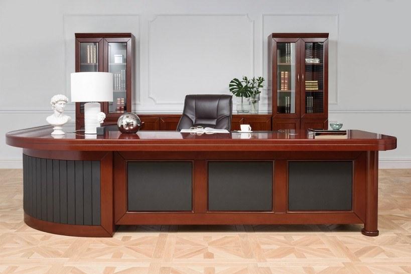 Arrediorg.it® Исполнительный угловой письменный стол из фанерованной древесины Prestige sun-id-1483389 - Вид №1