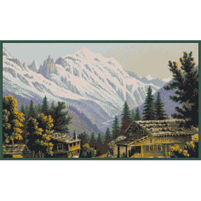 135х230кл Схема для вышивания цв. А3 ДК-035 "Горы" Santreyd 