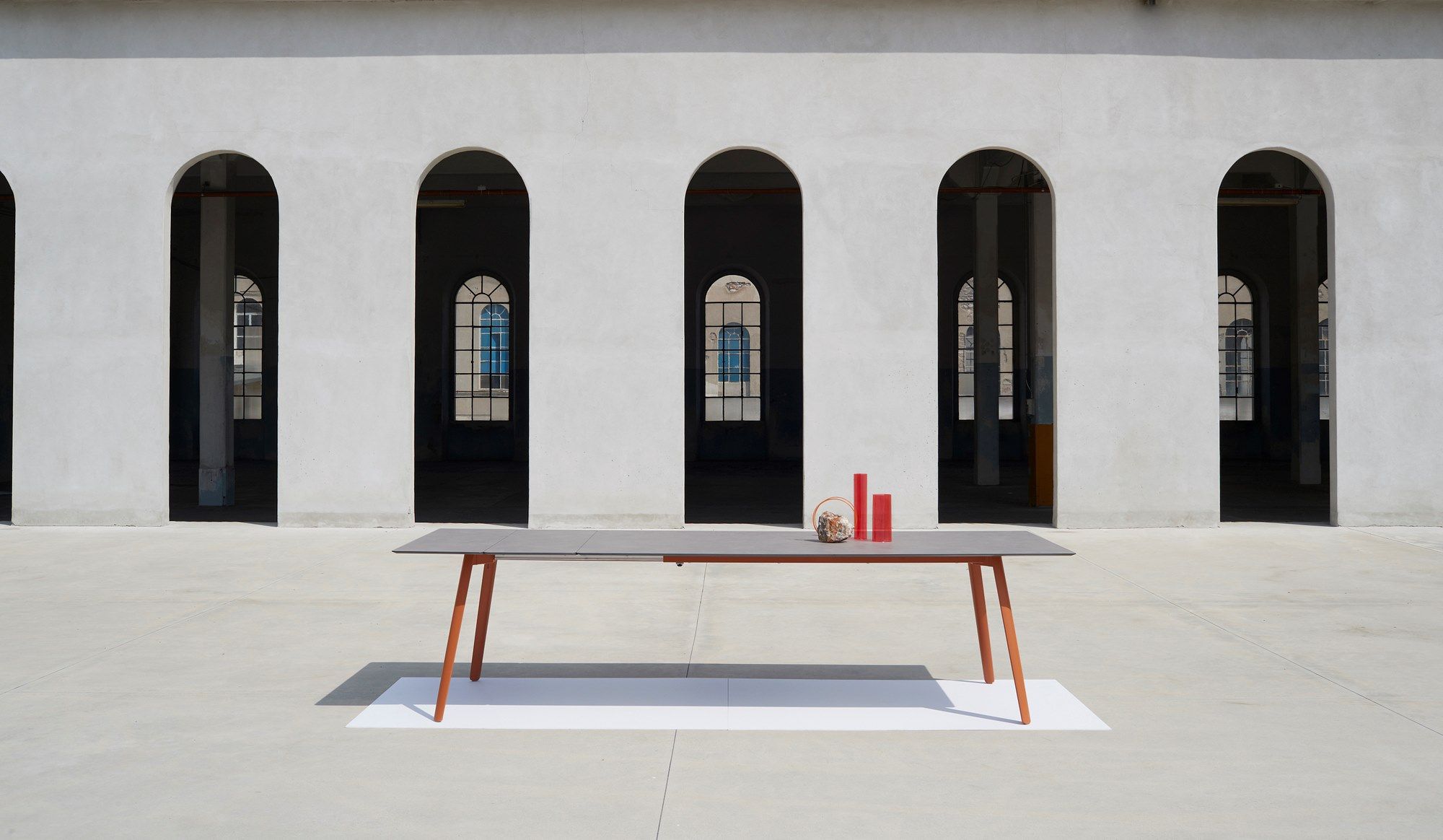 Прямоугольный выдвижной стол из литого алюминия S-CAB Squid ARCH-00016421