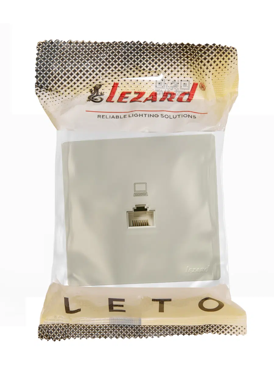 LETO Розетка компьютерная крем LEZARD 752-0300-139