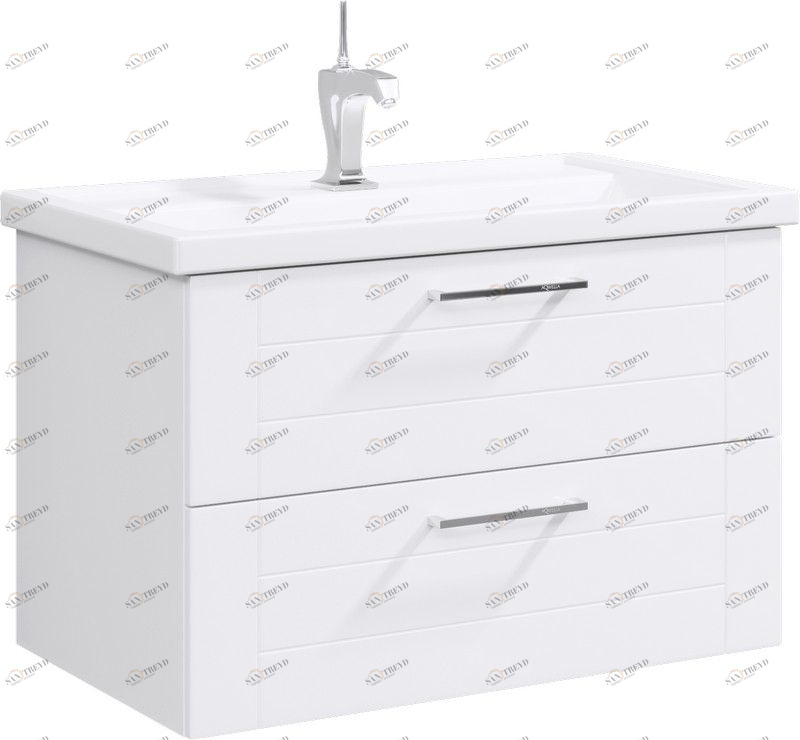 Манчестер Тумба под умывальник подвесная, цвет белый, MAN01082 AQWELLA Manchester 4640021064733