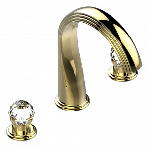 E53-25SG Смеситель для ванны на 3 отверстия устанавливаемый на борту - излив СУПЕР ГОЛИАФ Thg-paris Najem Золото