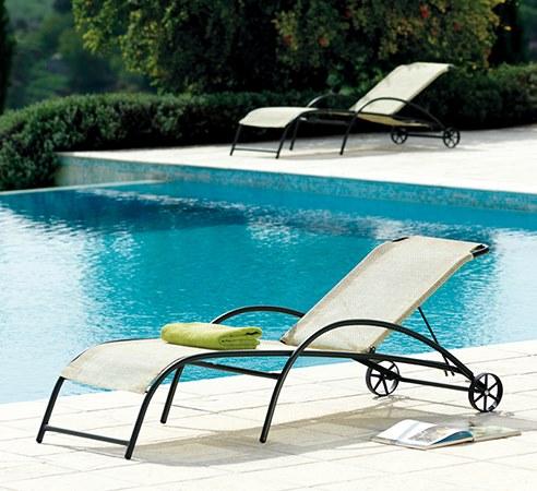Vermobil Лежащий садовый шезлонг texplast на колесиках Park & taormina Ch381 - Вид №2