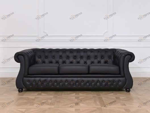 Arrediorg.it® Стеганый 3-местный кожаный диван Chester lux sun-id-1388251