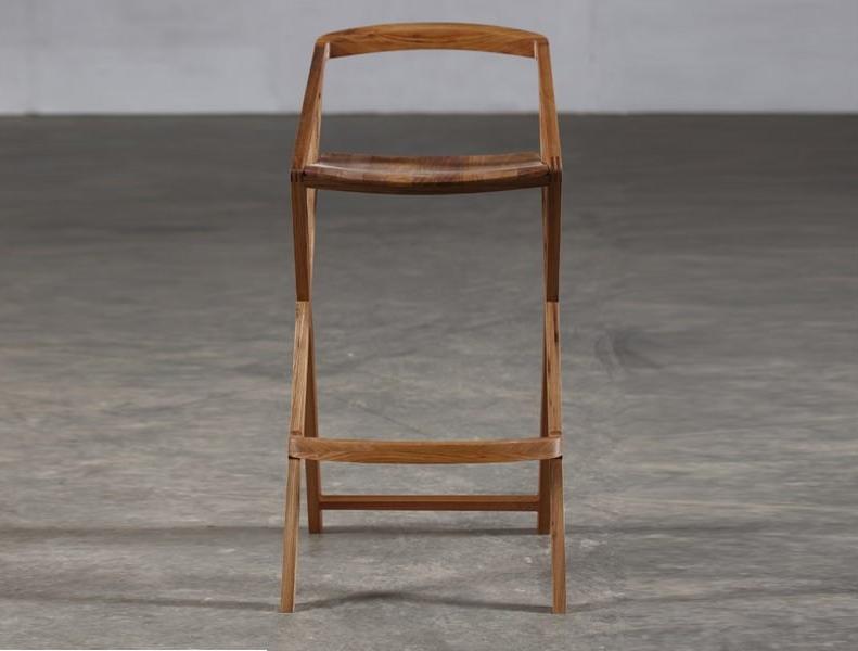 Artisan Барный стул из массива дерева с подставкой для ног  Bcg7xxyy  - Вид №2