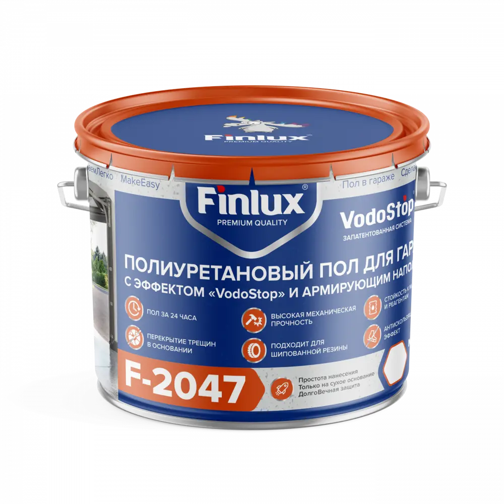 91095573 Резиновое полиуретановое покрытие Finlux F-2047 Ф-2047 Гараж темно-серый 20м² STLM-1019341
