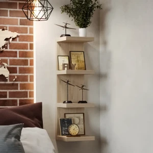 Настенная полка Шведский стандарт Фора с невидимым креплением в стиле дуб сонома 89409801