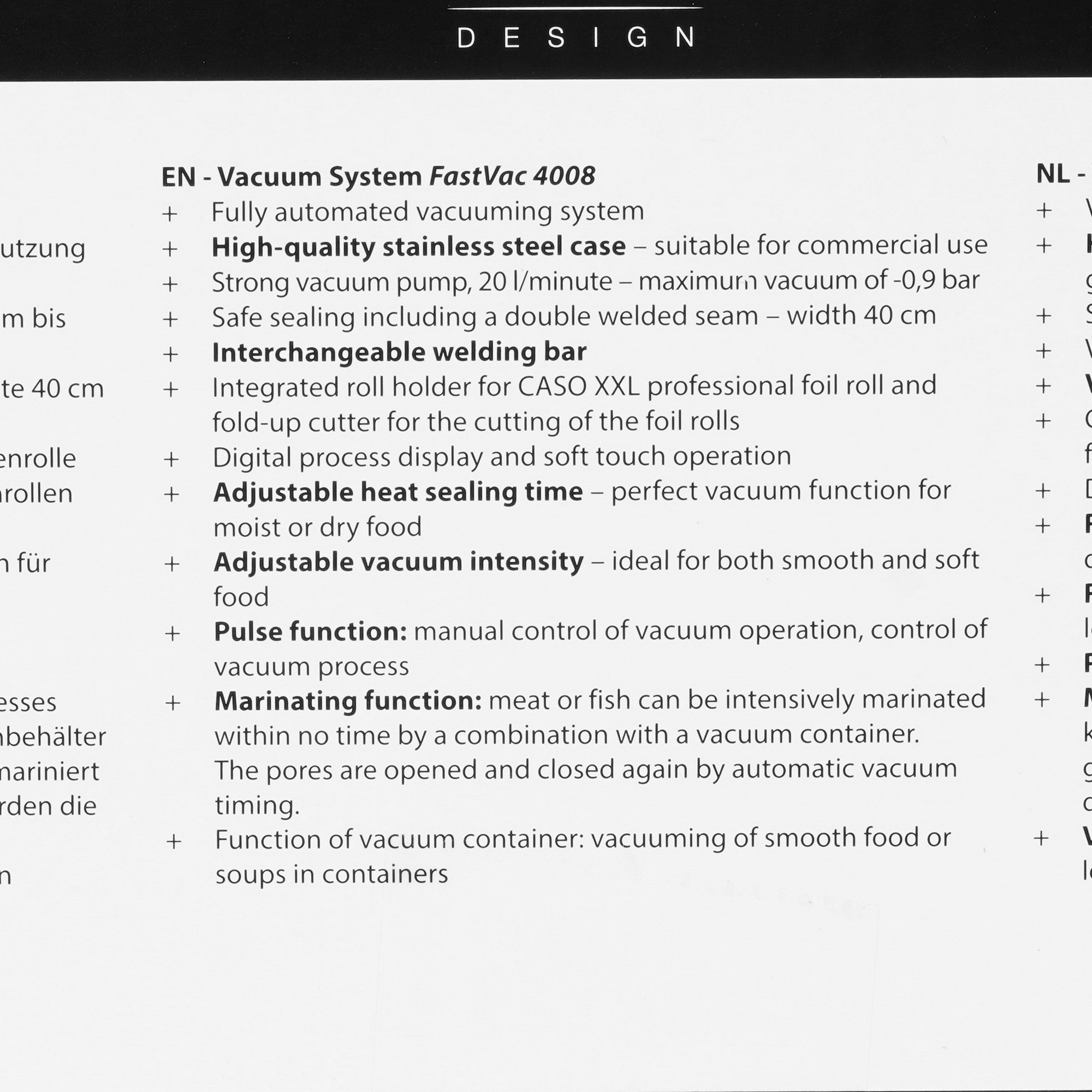 5315603 Вакуумный упаковщик CASO FastVAC 4008 STDN-0066405 - Вид №9