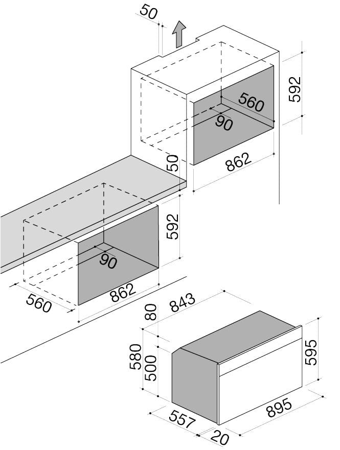 Встраиваемая стеклянная печь Barazza Icon XL ARCH-00008335 - Вид №2