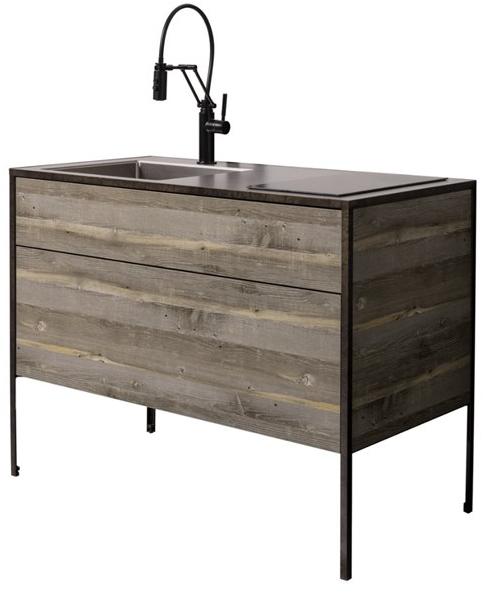 sanwacompany Мини-кухня из дерева без ручек Pattina sun-id-1489879 - Вид №3