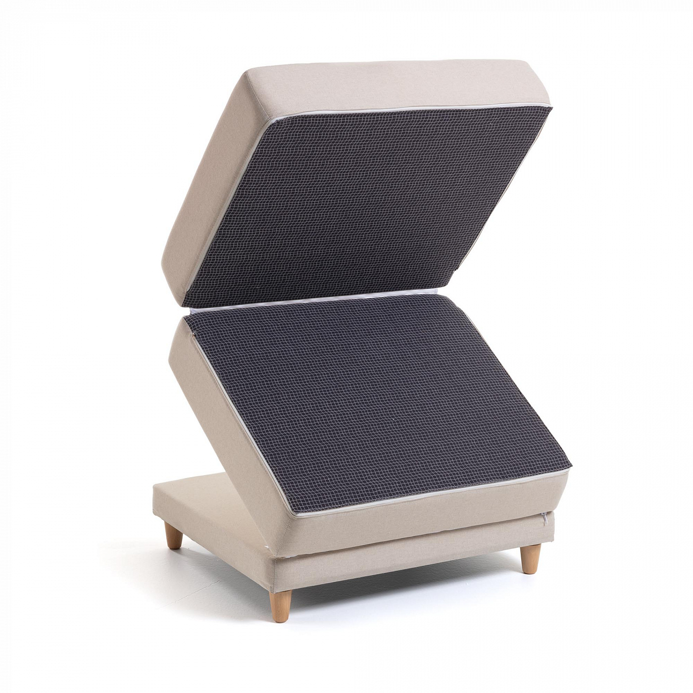 070620 Пуф-кровать бежевый чехол La Forma Lizzie - Вид №6